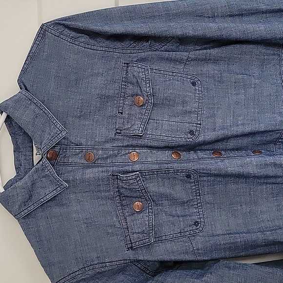 Duluth Trading Organic Cotton Rootstock Denim Long Sleeve Gardening Dress SZ XS - Picture 3 of 14